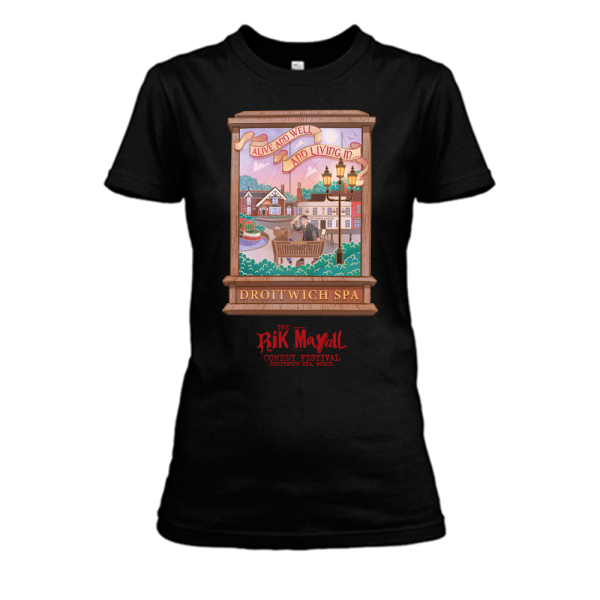 GD72: Droitwich Sign Red Logo Ladies T-Shirt