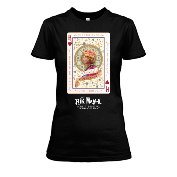 GD72: King Of Comedy White Logo Ladies T-Shirt